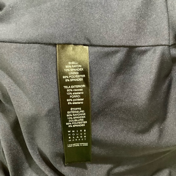 White House Black Market Fit & Flare Blue Dress - Picture 5 of 7